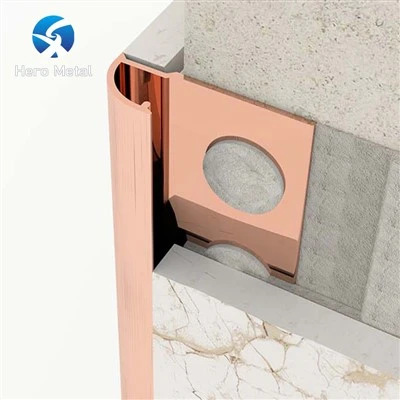 aluminum cove tile trim for wall floor joint
